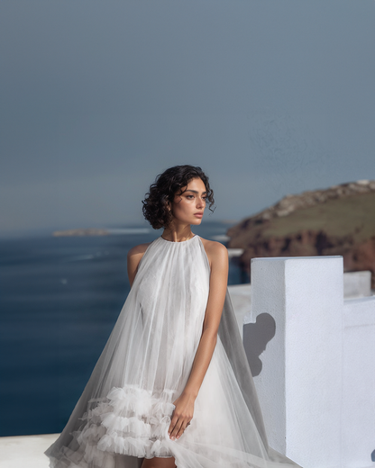Tulle Ruffle Drama Dress