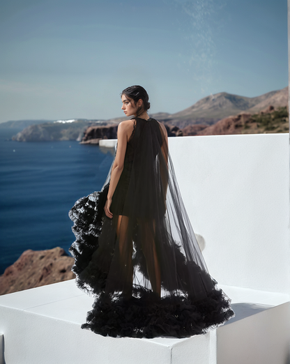 Tulle Ruffle Drama Dress
