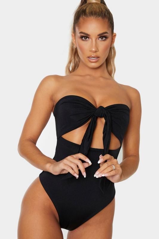 Bow Front Cut-out Swimsuit Monokini