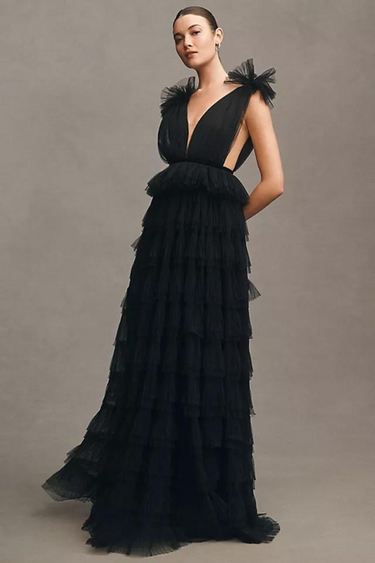 Veronique Ruffle Maxi Dress