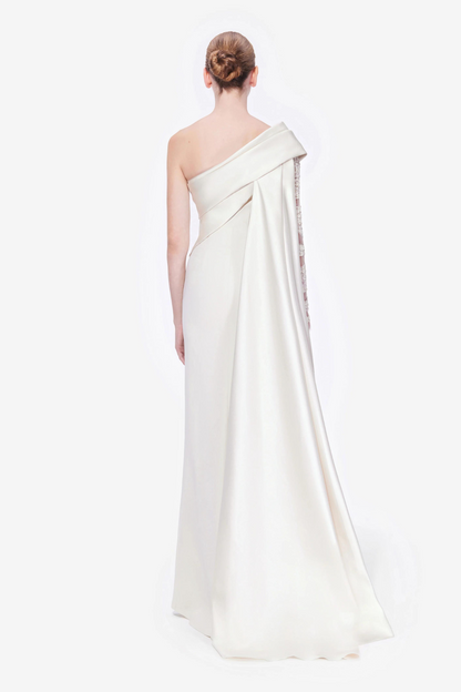 One Shoulder Draped Dress