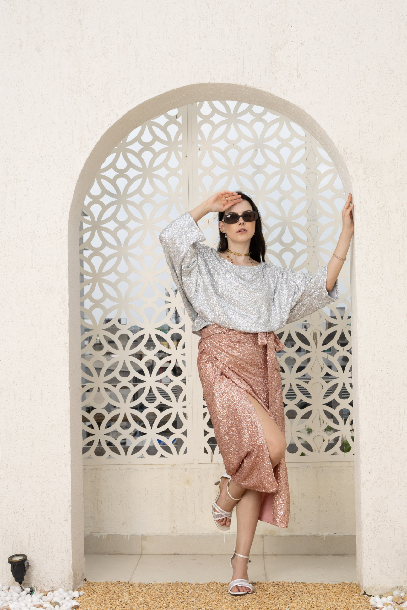 Silver Dazzle Sequin Lilly Top