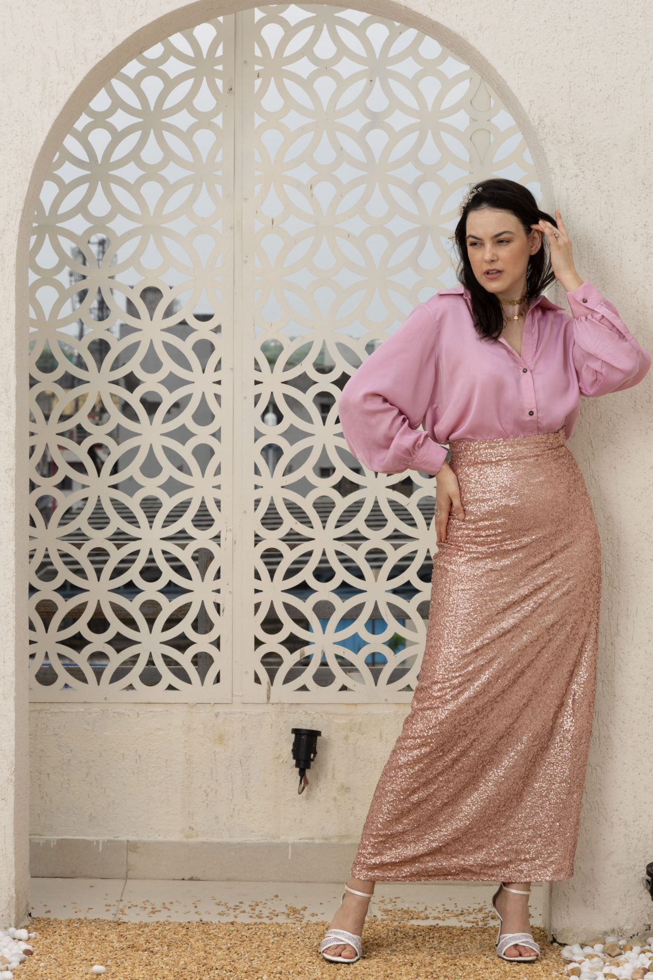 Dusty Rose Glossy Grace Shirt