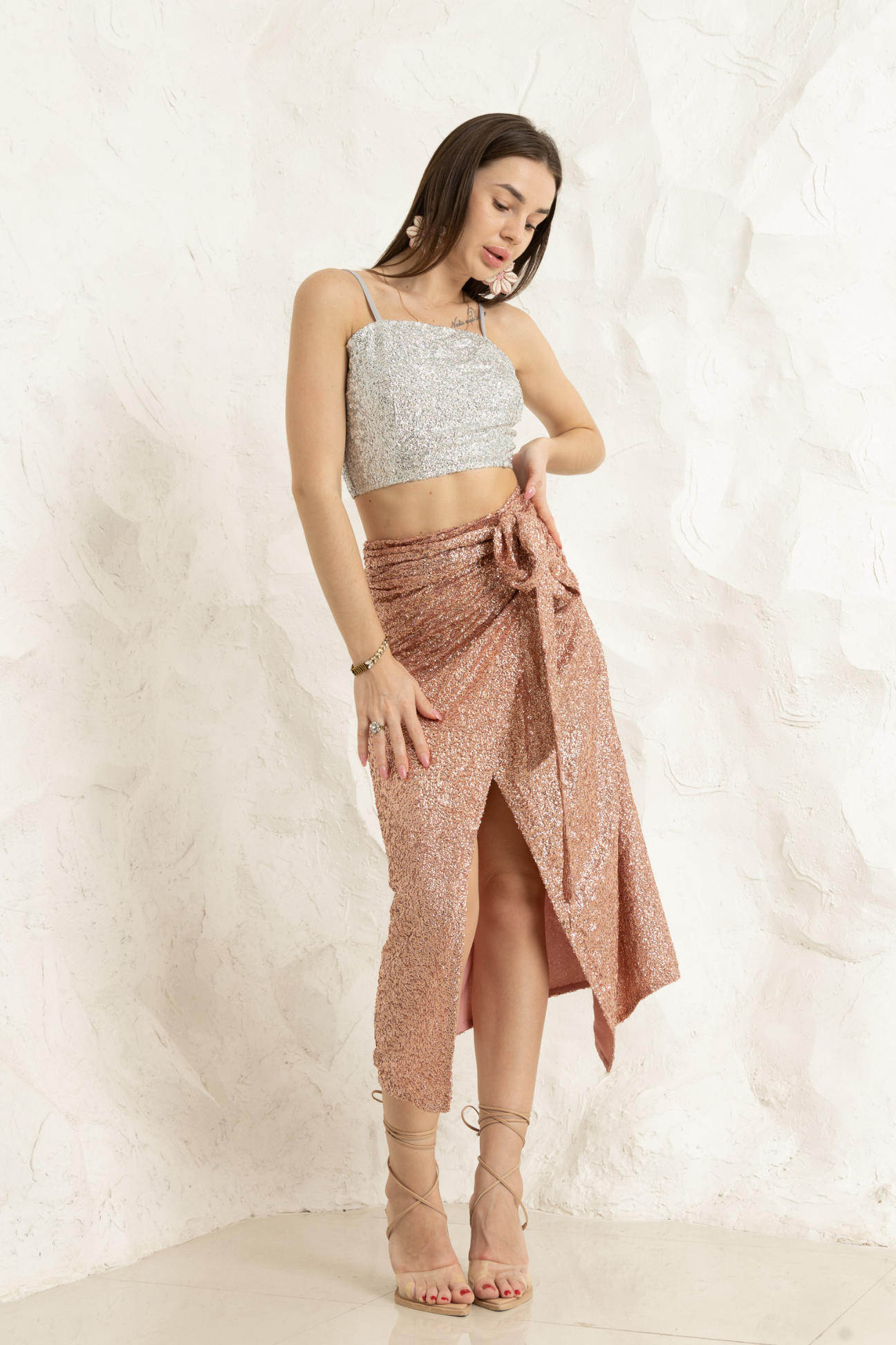 Dazzle Sequin Crop Top