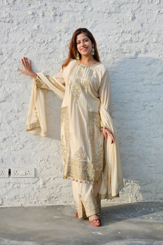 Ivory Zardozi Kurta