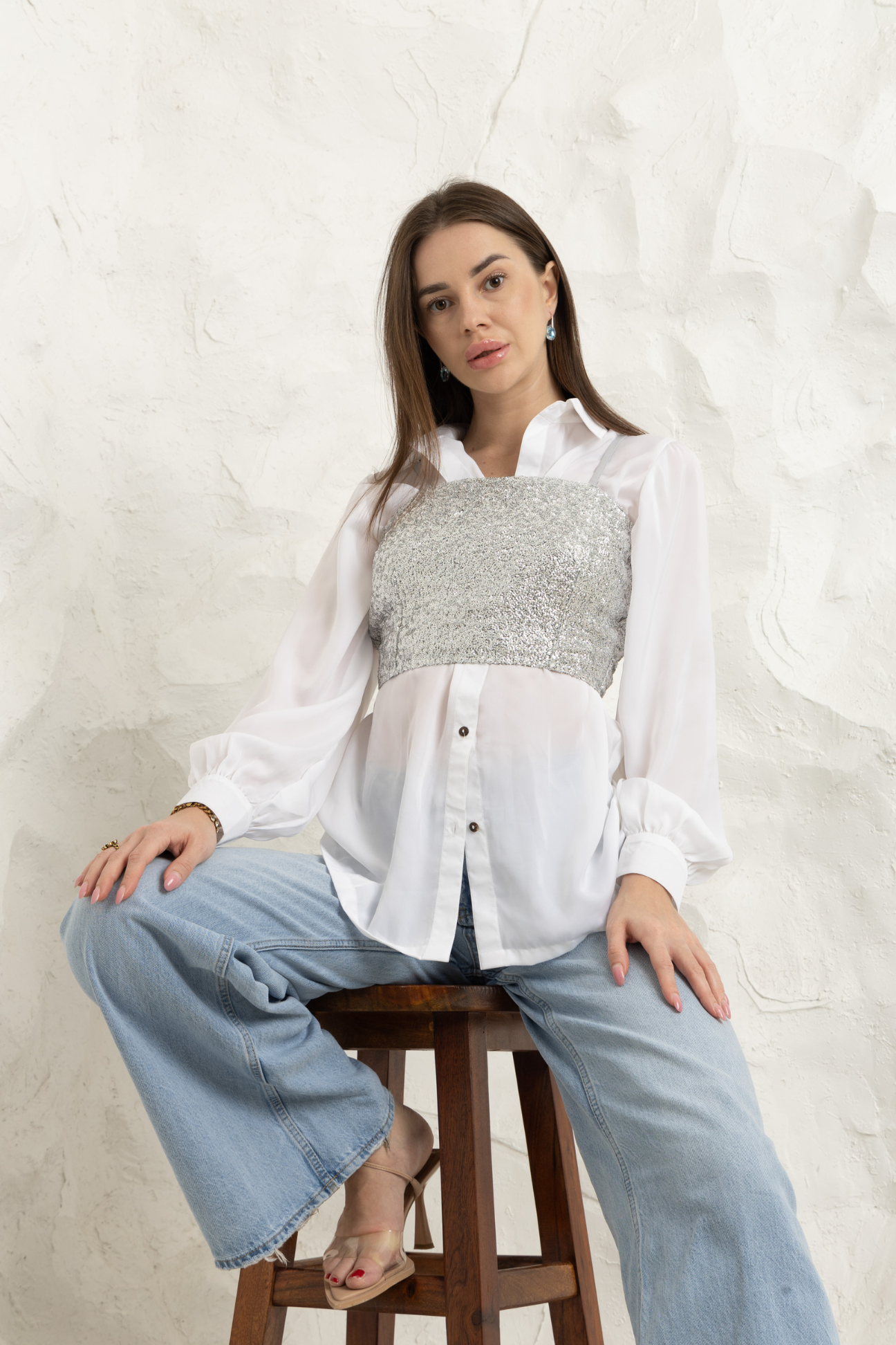 Dazzle Sequin Crop Top