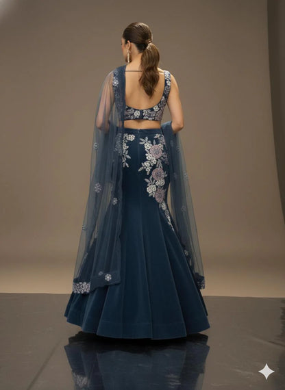 Celeste Navy Lehenga