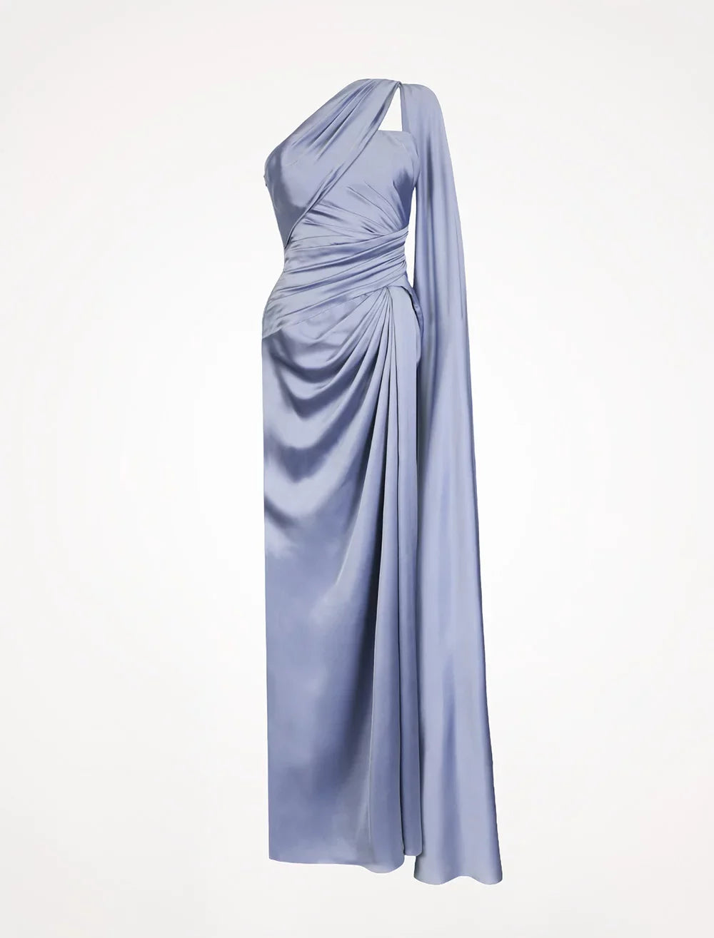 Blue Satin Dress