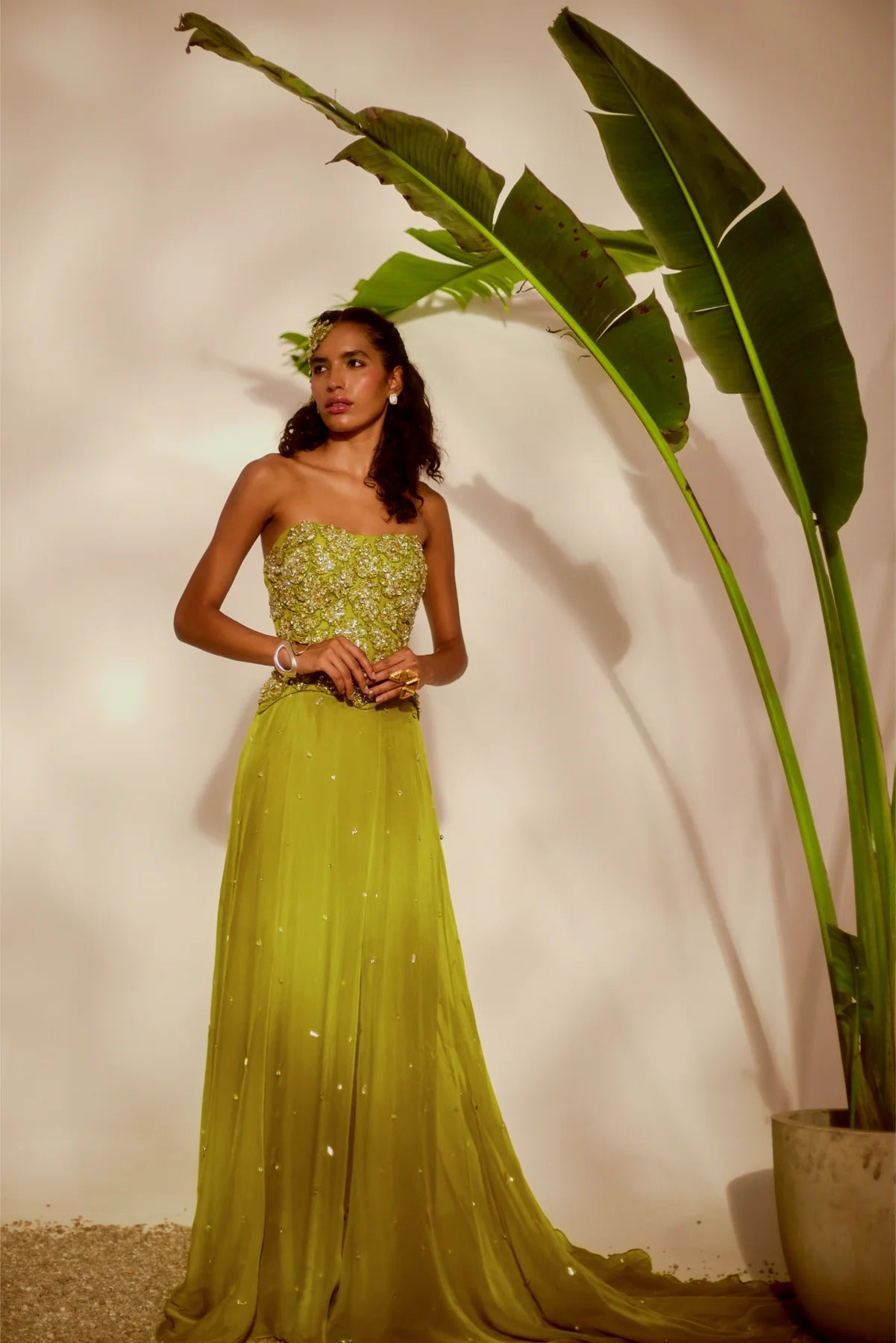 Olive Mirage Gown
