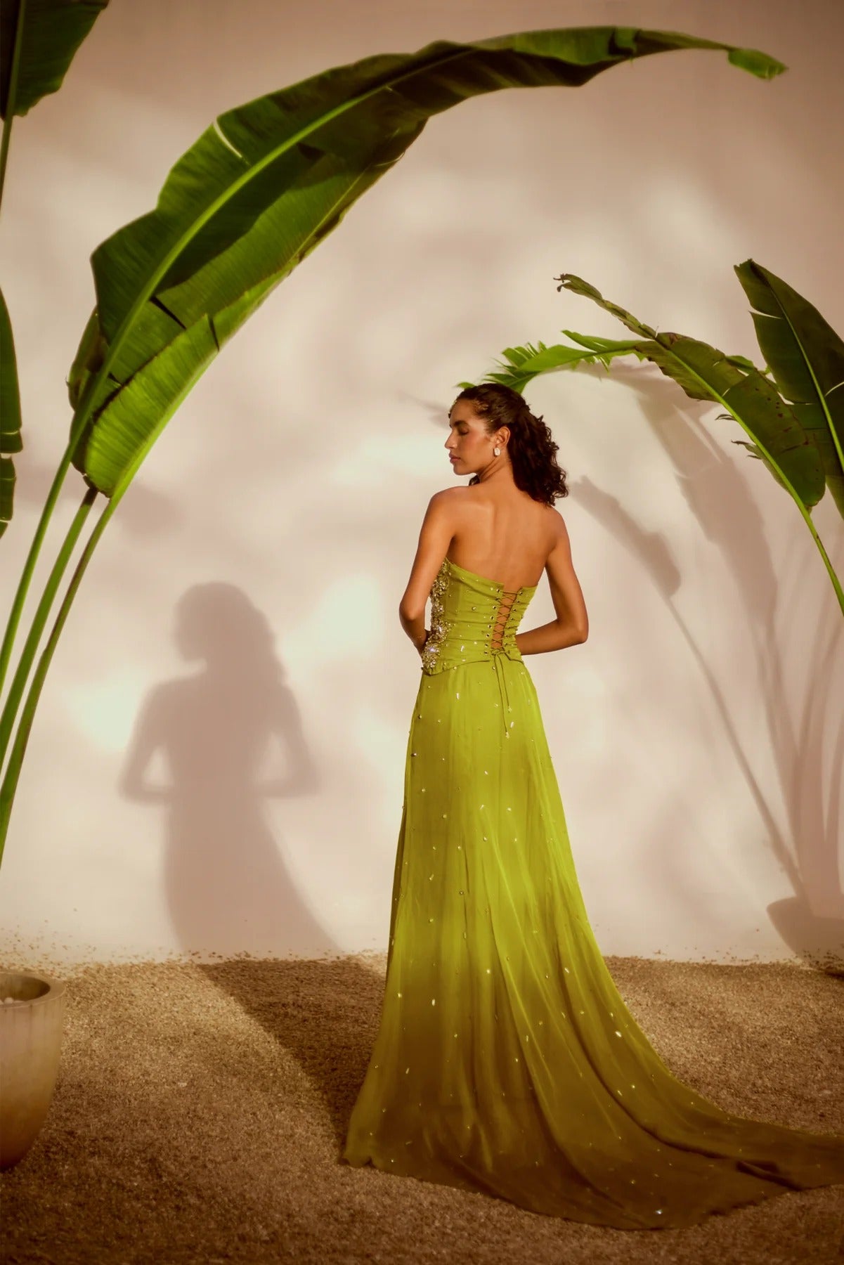 Olive Mirage Gown