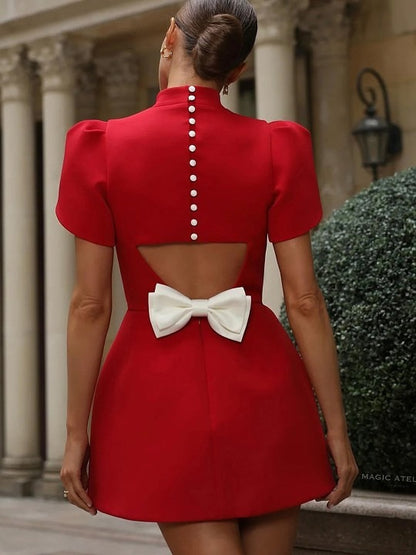 Scarlet Bow Mini Dress