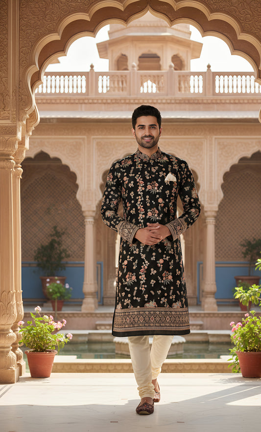 Royal Heritage Floral Kurta Set